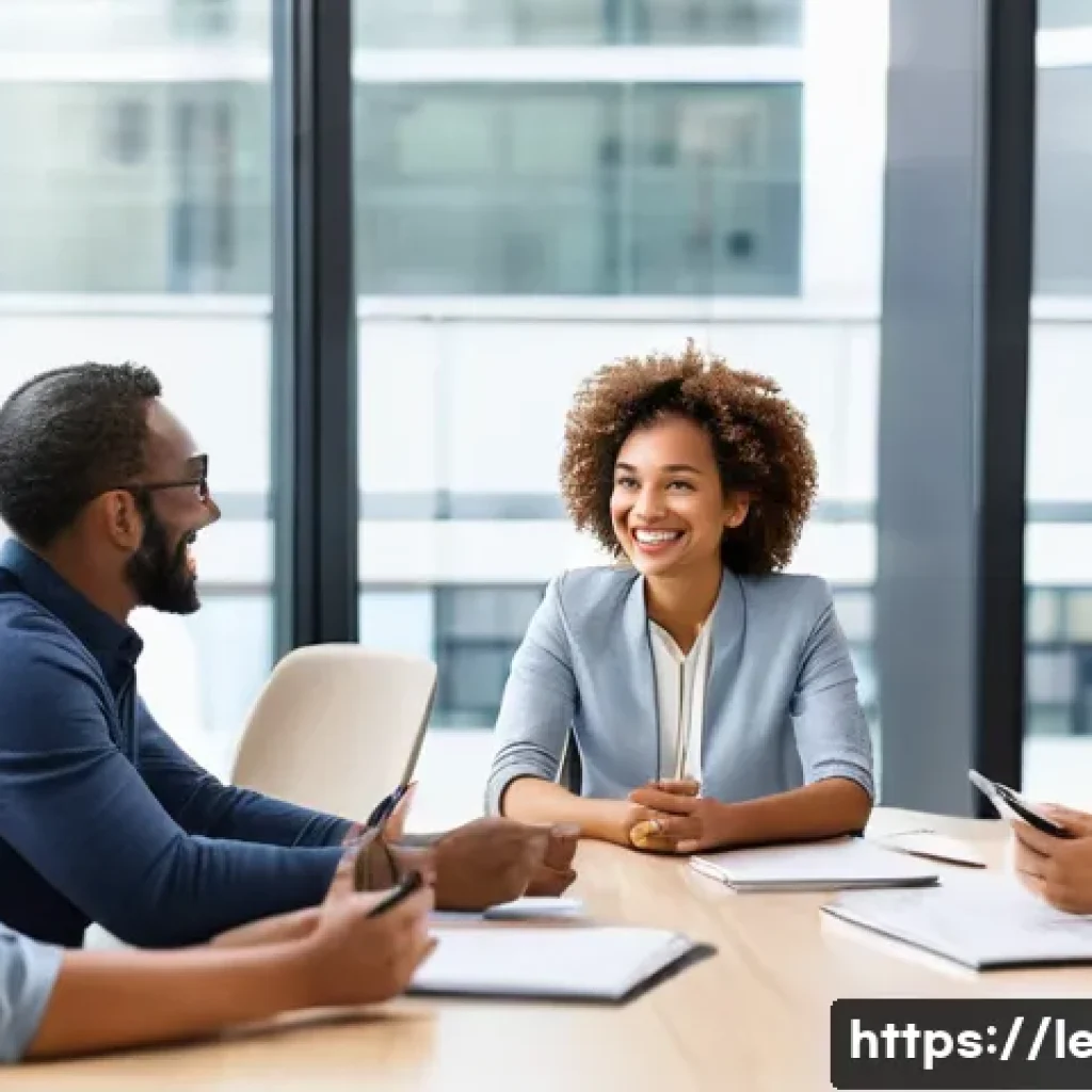 리더십 코칭과 이론의 조화 - **Image Prompt 1: Empathetic Leader Fostering Connection and Growth**
A diverse group of profess...