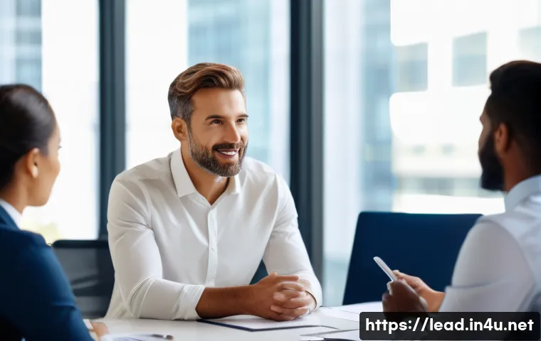 실무 리더십 코칭의 중요성 - A professional business leader engaging in a coaching session with a diverse team of employees in a ...