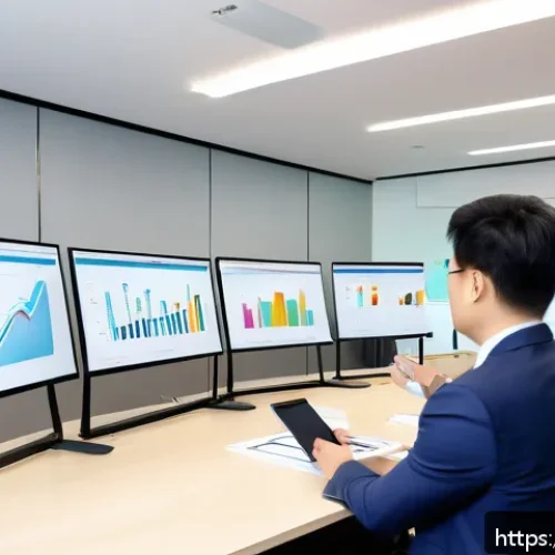 리더십 코칭 사례 연구 - A modern corporate leadership coaching session in progress, showing a diverse group of mid-level man...